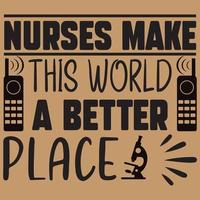 les infirmières rendent ce monde meilleur vecteur