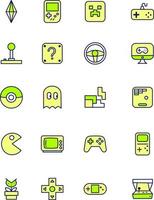 pack d'icônes de jeu, illustration, vecteur sur fond blanc.