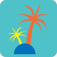 palmiers de plage, illustration, vecteur, sur fond blanc. vecteur