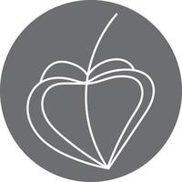 plante en forme de coeur, icône illustration, vecteur sur fond blanc