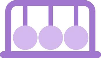 Berceau de newton violet, illustration, vecteur sur fond blanc.