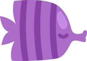 Poisson d'aquarium violet, illustration, vecteur sur fond blanc.