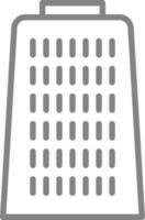 râpe grise, illustration, sur fond blanc. vecteur