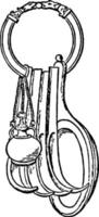 illustration vintage de quatre stringils. vecteur