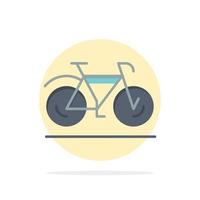mouvement de bicyclette marche sport abstrait cercle fond plat couleur icône vecteur