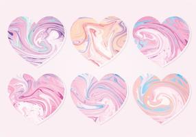 Collection Vector Marble Hearts