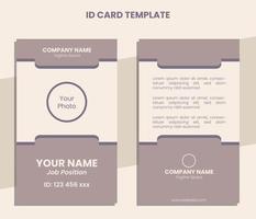 modèle ultramoderne de carte d'identité verticale vecteur