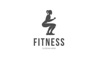 logo d'entraînement. fitness, aérobic et exercice d'entraînement dans la salle de gym. vecteur