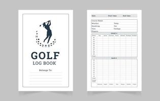 modèle de conception de journal de golf vecteur