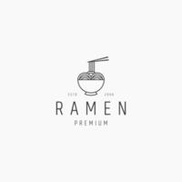 modèle de conception d'icône de logo de ramen vecteur