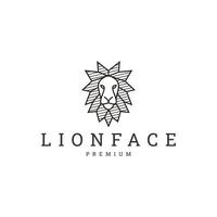 tête de lion géométrique logo polygonal vecteur icône modèle de conception