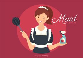 Free French Retro Maid vecteur