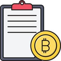 illustration vectorielle de rapport bitcoin sur fond.symboles de qualité premium.icônes vectorielles pour le concept et la conception graphique. vecteur