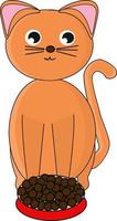 chat orange, illustration, vecteur sur fond blanc.