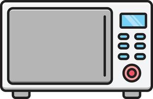 illustration vectorielle micro-ondes sur fond. symboles de qualité premium. icônes vectorielles pour le concept et la conception graphique. vecteur