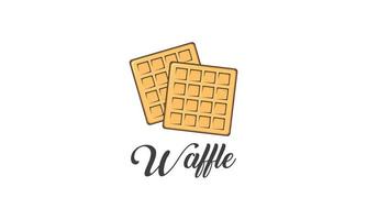 gaufre dessert aliments sucrés boulangerie logo vecteur