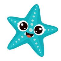 dessin animé d'une étoile de mer vecteur
