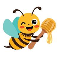 illustration de dessin animé d'une abeille vecteur