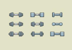 Icônes des vecteurs Dumbell vecteur