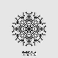 conception de mandala dessiné à la main. illustration vectorielle vecteur