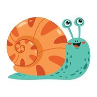 illustration de dessin animé d'un escargot vecteur