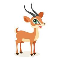 illustration de dessin animé d'une antilope vecteur