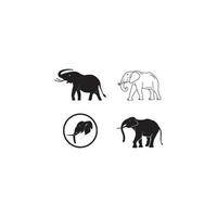 illustration d'icône vectorielle de modèle de logo d'éléphant animal vecteur