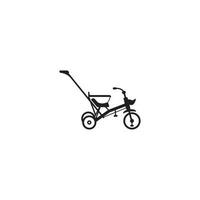 conception d'illustration vectorielle d'icône de tricycle vecteur