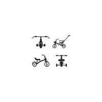 conception d'illustration vectorielle d'icône de tricycle vecteur