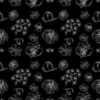motif botanique sans couture lacé de fleurs dans la technique de doodle vecteur