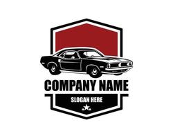 muscle car silhouette logo vecteur concept insigne emblème isolé