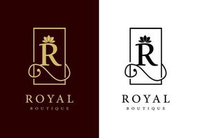 le logo lettre r convient aux salons, boutiques, etc. vecteur