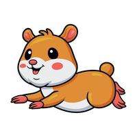 mignon petit personnage de dessin animé de hamster vecteur