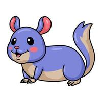 mignon petit personnage de dessin animé chinchilla vecteur