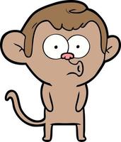 singe fou de dessin animé vecteur