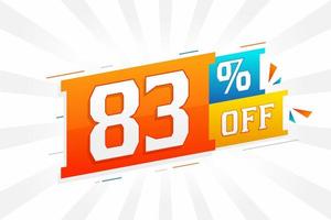 83% de réduction sur la conception de campagnes promotionnelles spéciales 3d. 83 de l'offre de remise 3d pour la vente et le marketing. vecteur