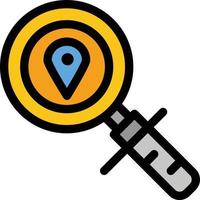 carte emplacement recherche navigation plat couleur icône vecteur icône modèle de bannière