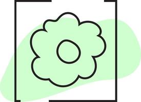 petite fleur de bébé, icône illustration, vecteur sur fond blanc