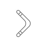 eps10 vecteur gris boomerang ou icône de ligne de karma isolé sur fond blanc. symbole de contour de flèche vers l'avant ou vers la droite dans un style moderne simple et plat pour la conception, le logo et l'application mobile de votre site Web