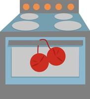 cuisinière, illustration, vecteur sur fond blanc.