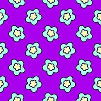 petites fleurs, motif sans couture sur fond violet. vecteur