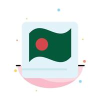 drapeau bangladais modèle d'icône de couleur plat abstrait bangla asiatique vecteur