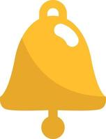 Cloche de Noël jaune, illustration, vecteur sur fond blanc.