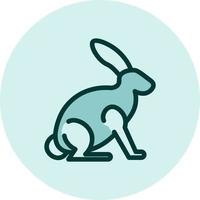 lapin sauvage, illustration, vecteur sur fond blanc.