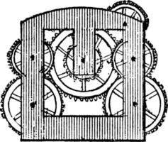 travail d'horlogerie, illustration vintage. vecteur