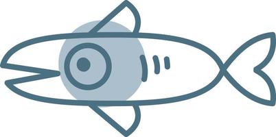 poisson nageant bleu, illustration, vecteur sur fond blanc.