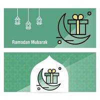 bannière de concept ramadan kareem avec des motifs islamiques vecteur