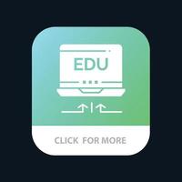 conception d'icône d'application mobile d'éducation de flèche de matériel d'ordinateur portable vecteur