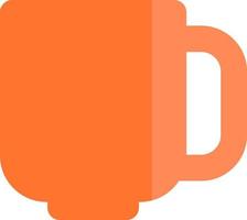 tasse de café chaud orange, illustration, vecteur, sur fond blanc. vecteur