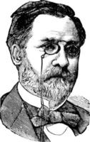 louis pasteur, illustration vintage vecteur